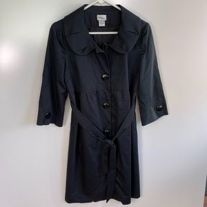 Mimi Maternity Snap Front Belted Dress Coat M